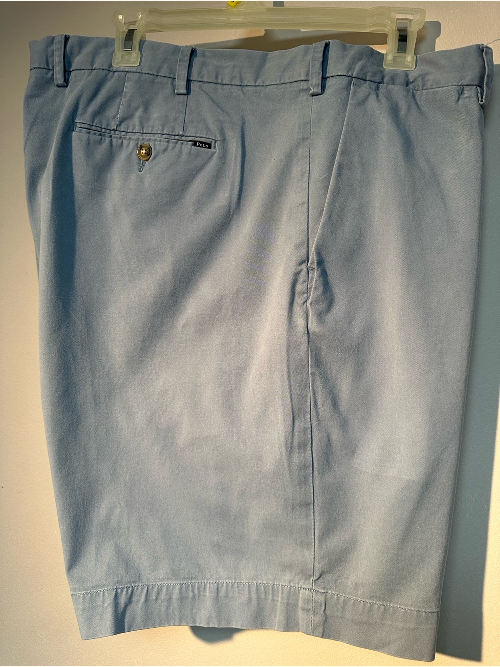 Polo by Ralph Lauren Light Blue Flat-Front Chino Men’s Shorts